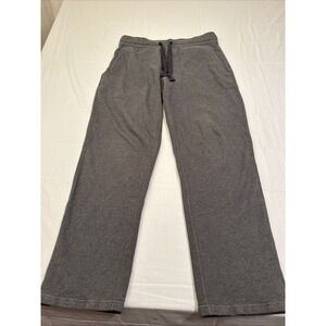 Lululemon Men's Gray Heavy Cotton Button Fly Drawstring Sweatpants Size MEDIUM